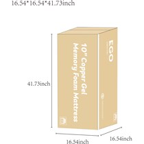 ventilated copper gel aerofusion memory foam dimension schematic   