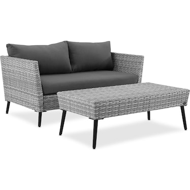 Ventura Outdoor Loveseat and Coffee Table Set