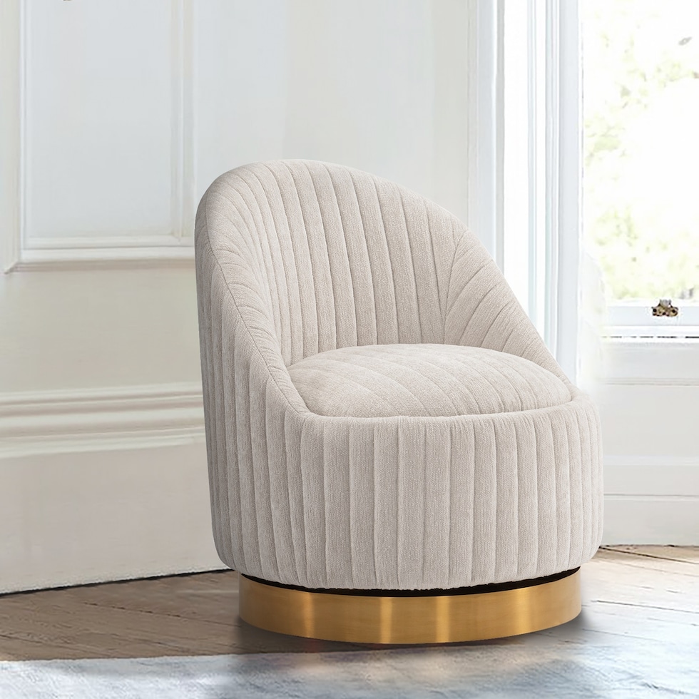 venus cream accent chair   