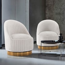 venus cream accent chair   