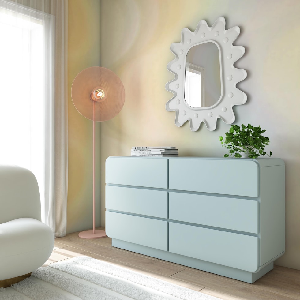 veria blue dresser   