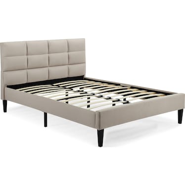Serta Vero Full Upholstered Platform Bed - Beige