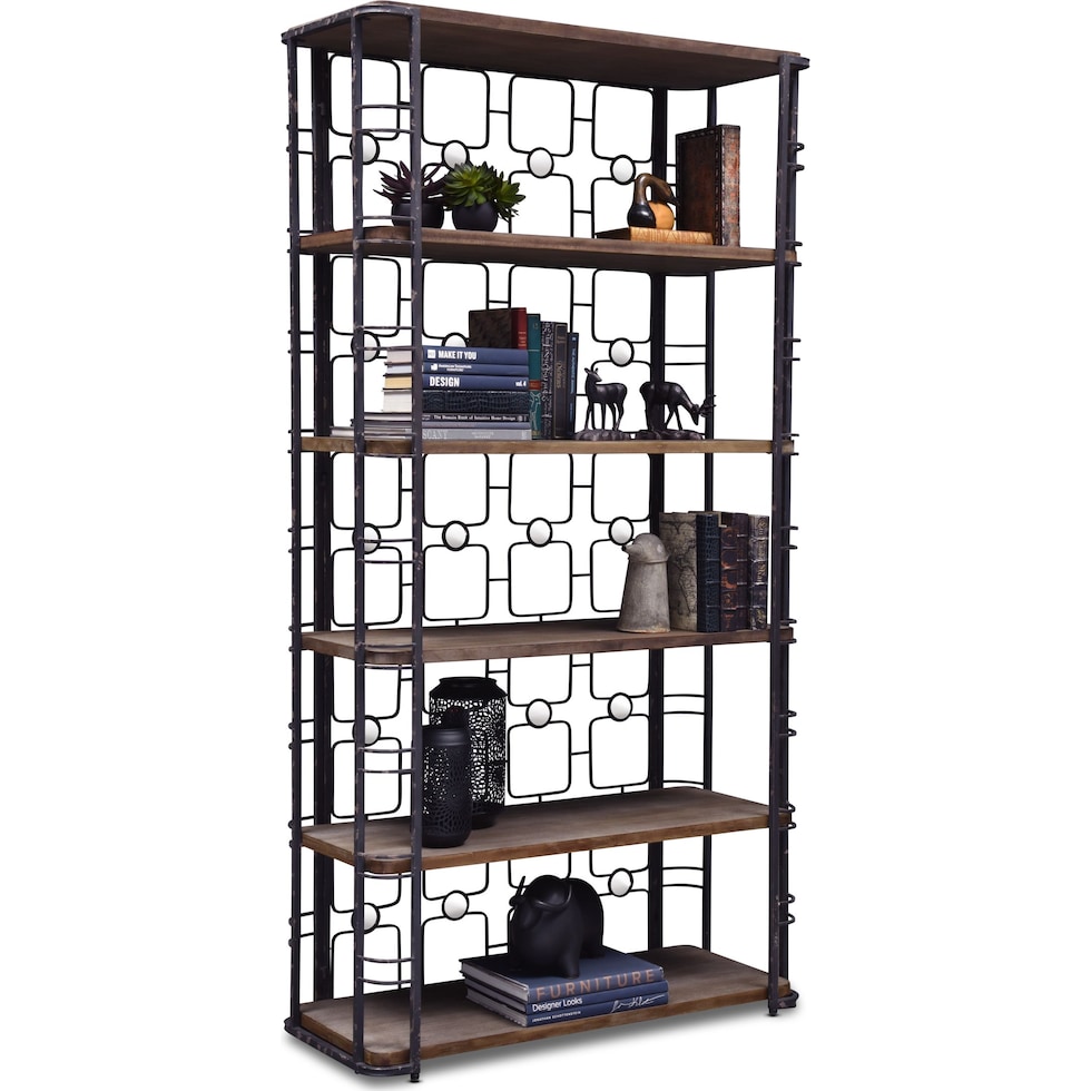 veronica antique black bookcase   