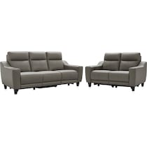 vesper gray  pc power reclining living room   