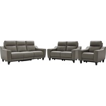 vesper gray  pc power reclining living room   