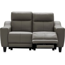 vesper gray power reclining loveseat   