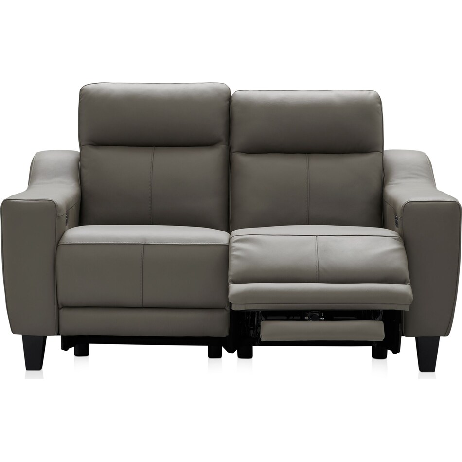 vesper gray power reclining loveseat   