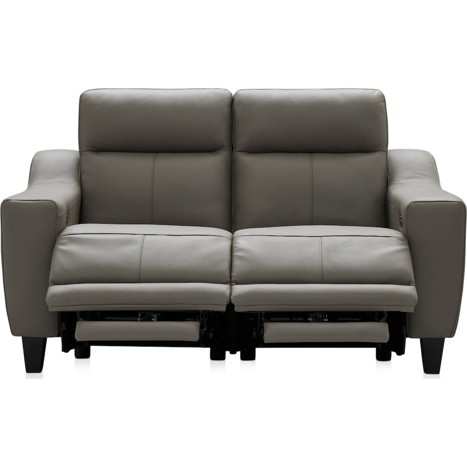 vesper gray power reclining loveseat   