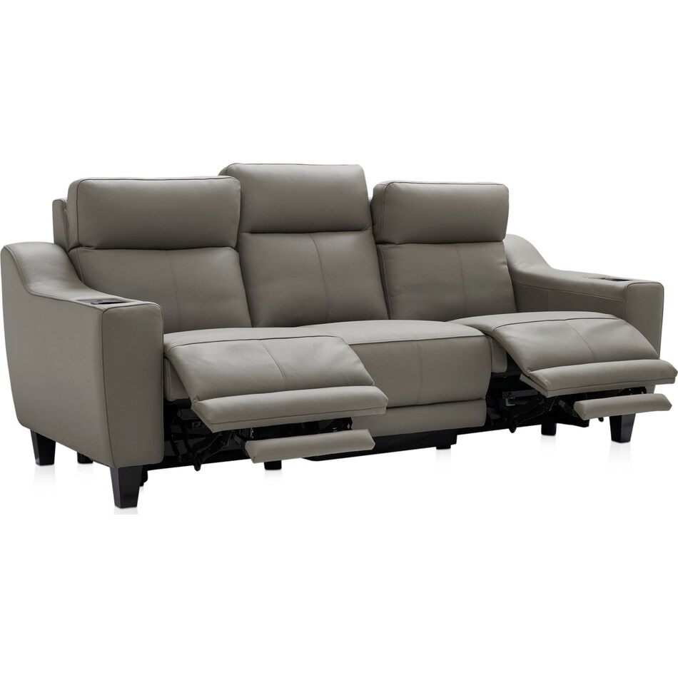 Vesper DualPower Reclining Sofa with iTable® mini 2 Gray American