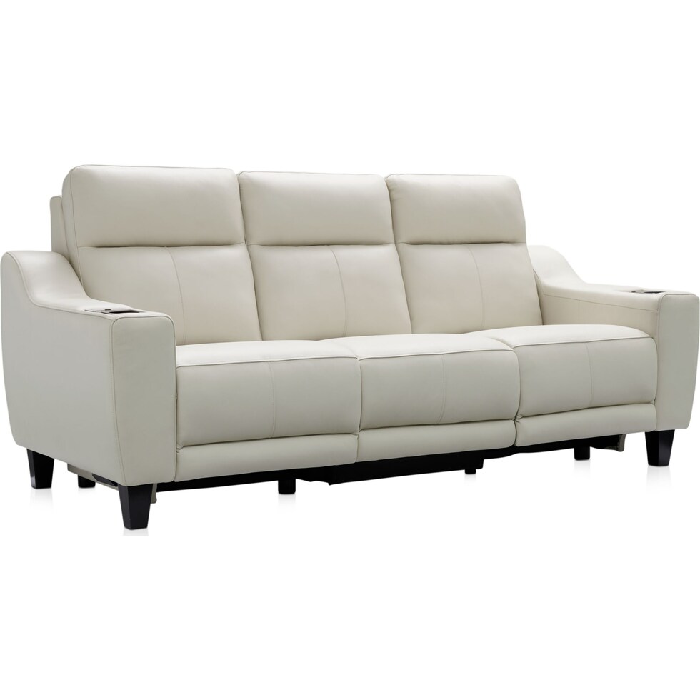 vesper white  pc power reclining living room   