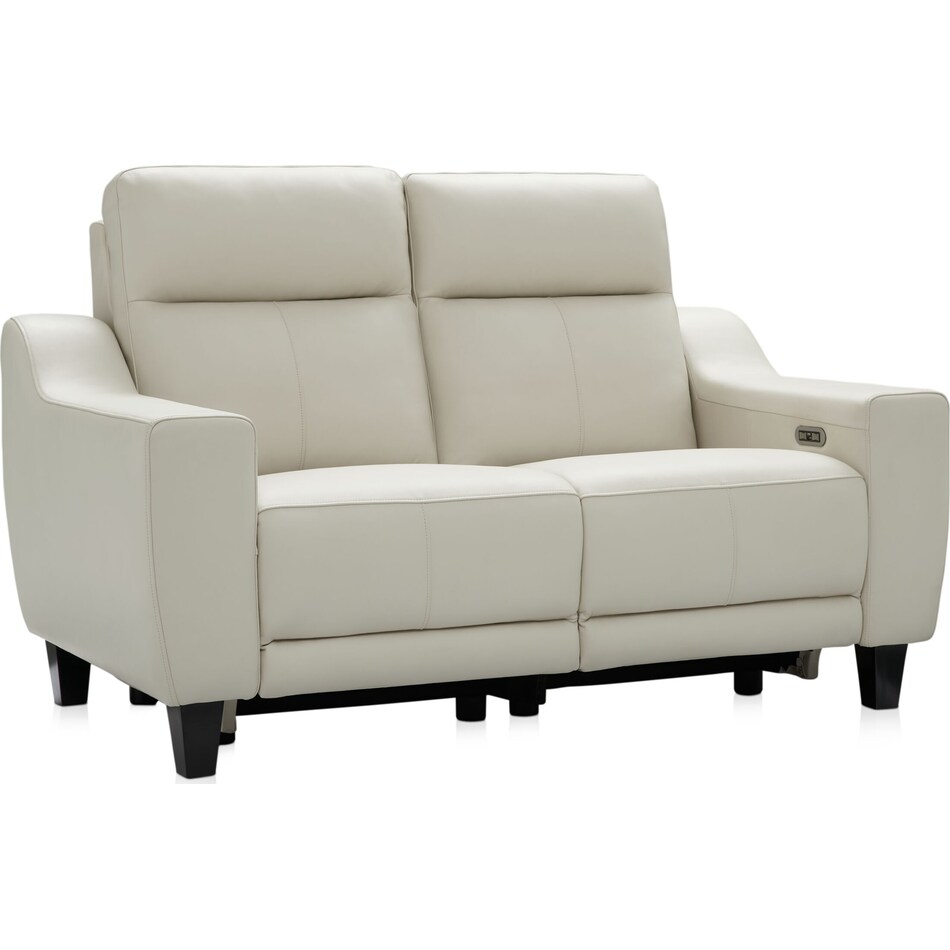 vesper white  pc power reclining living room   