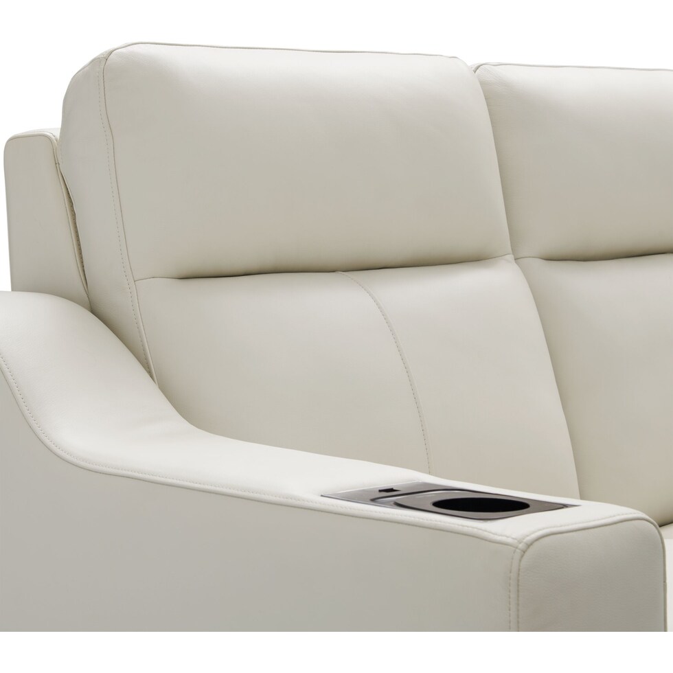 vesper white  pc power reclining living room   