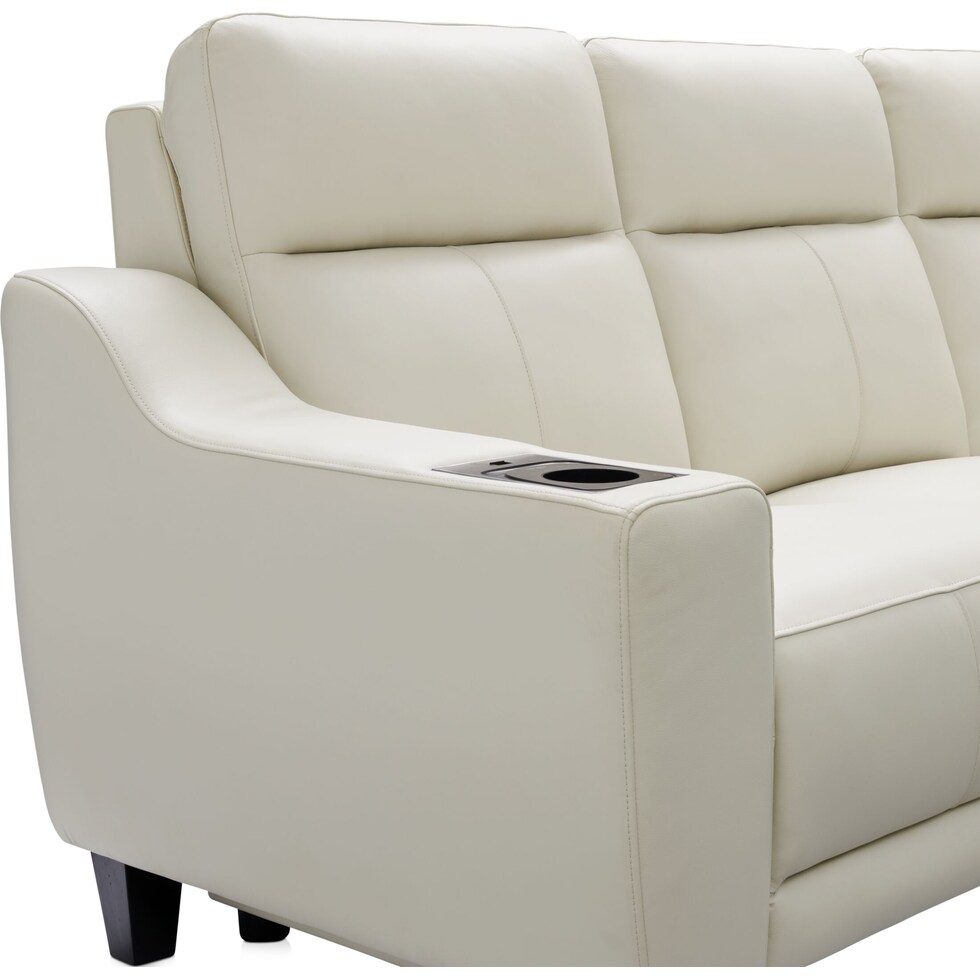 vesper white  pc power reclining living room   