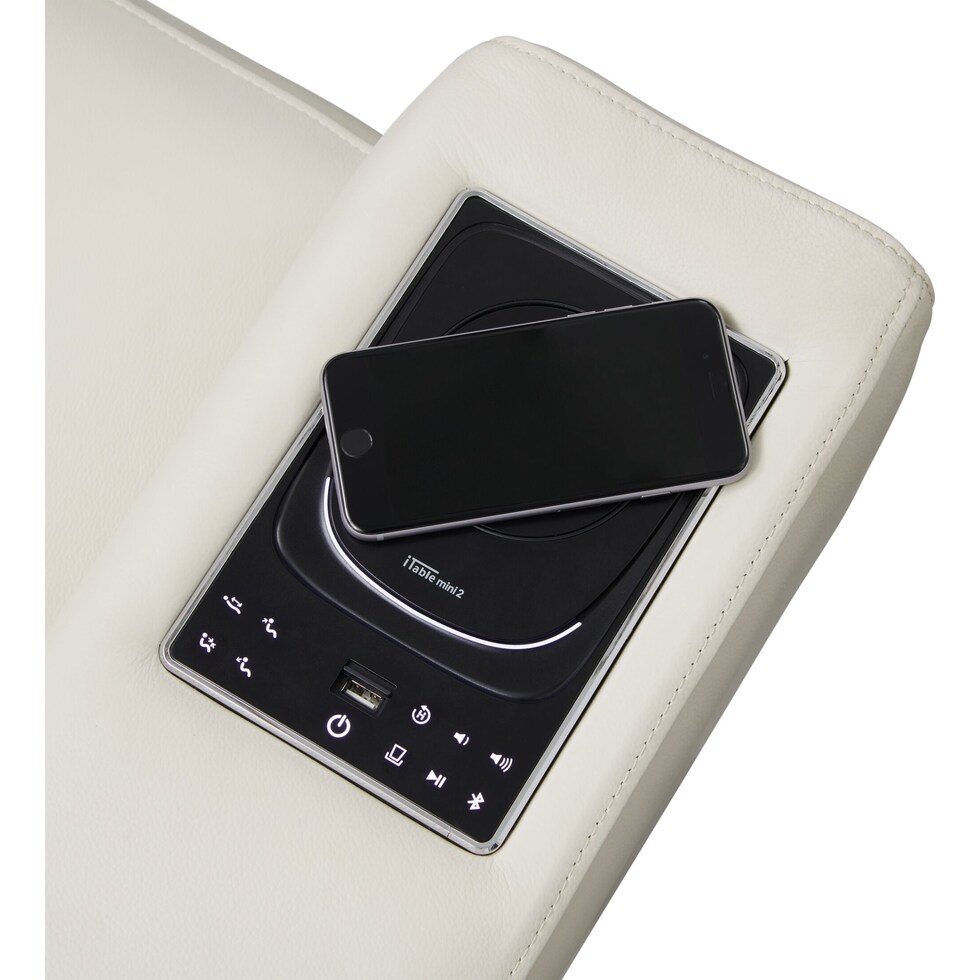vesper white  pc power reclining living room   