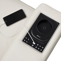 vesper white  pc power reclining living room   
