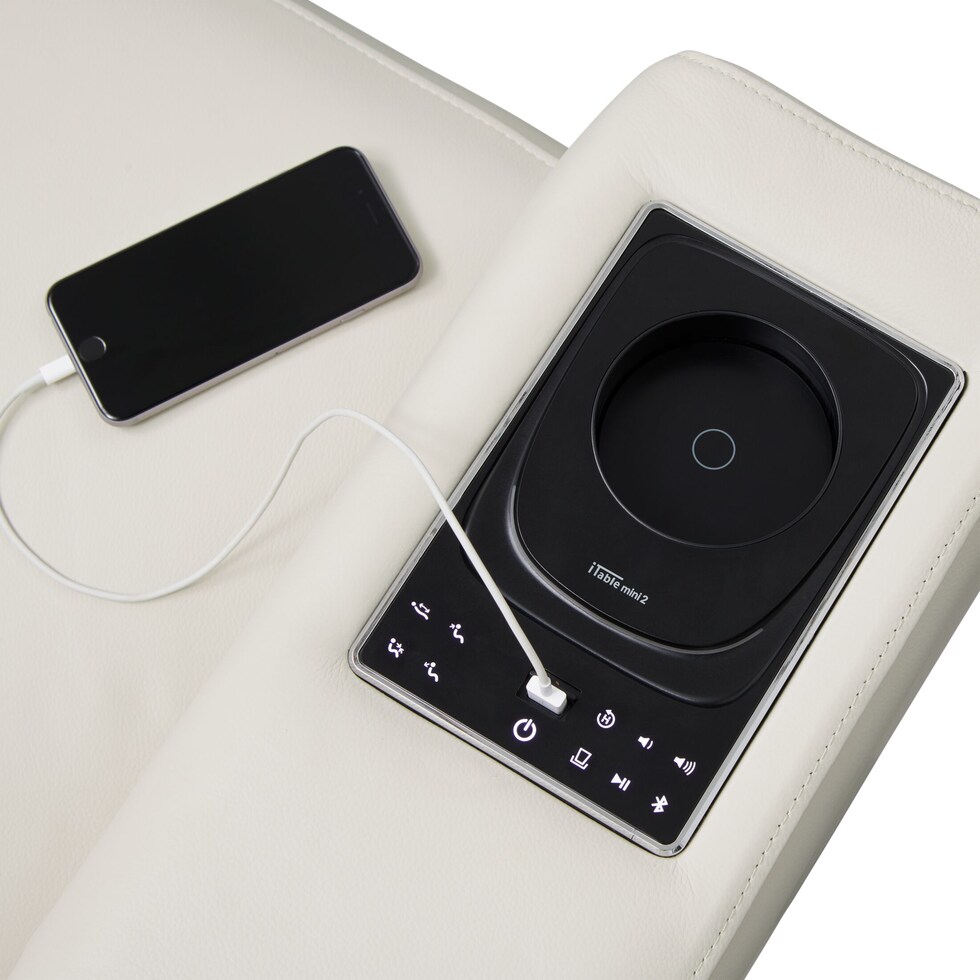 vesper white  pc power reclining living room   