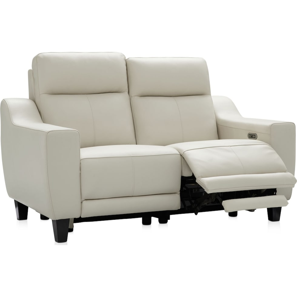 vesper white loveseat   