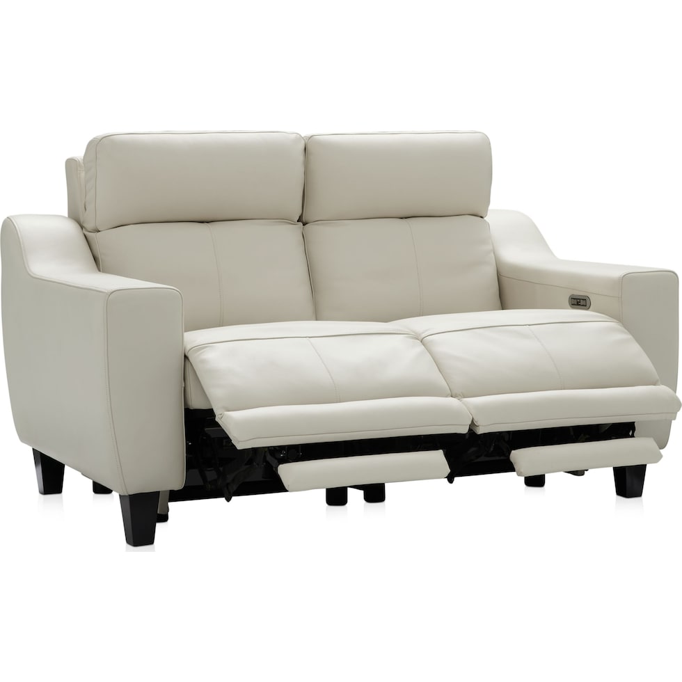 vesper white loveseat   