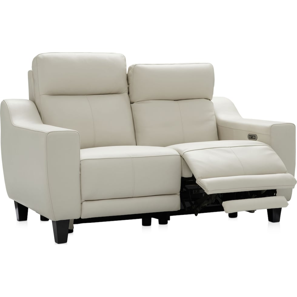 vesper white loveseat   
