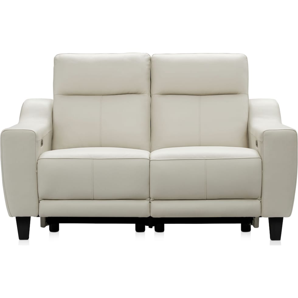 vesper white loveseat   