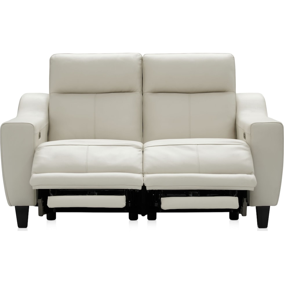 vesper white loveseat   