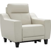vesper white recliner   