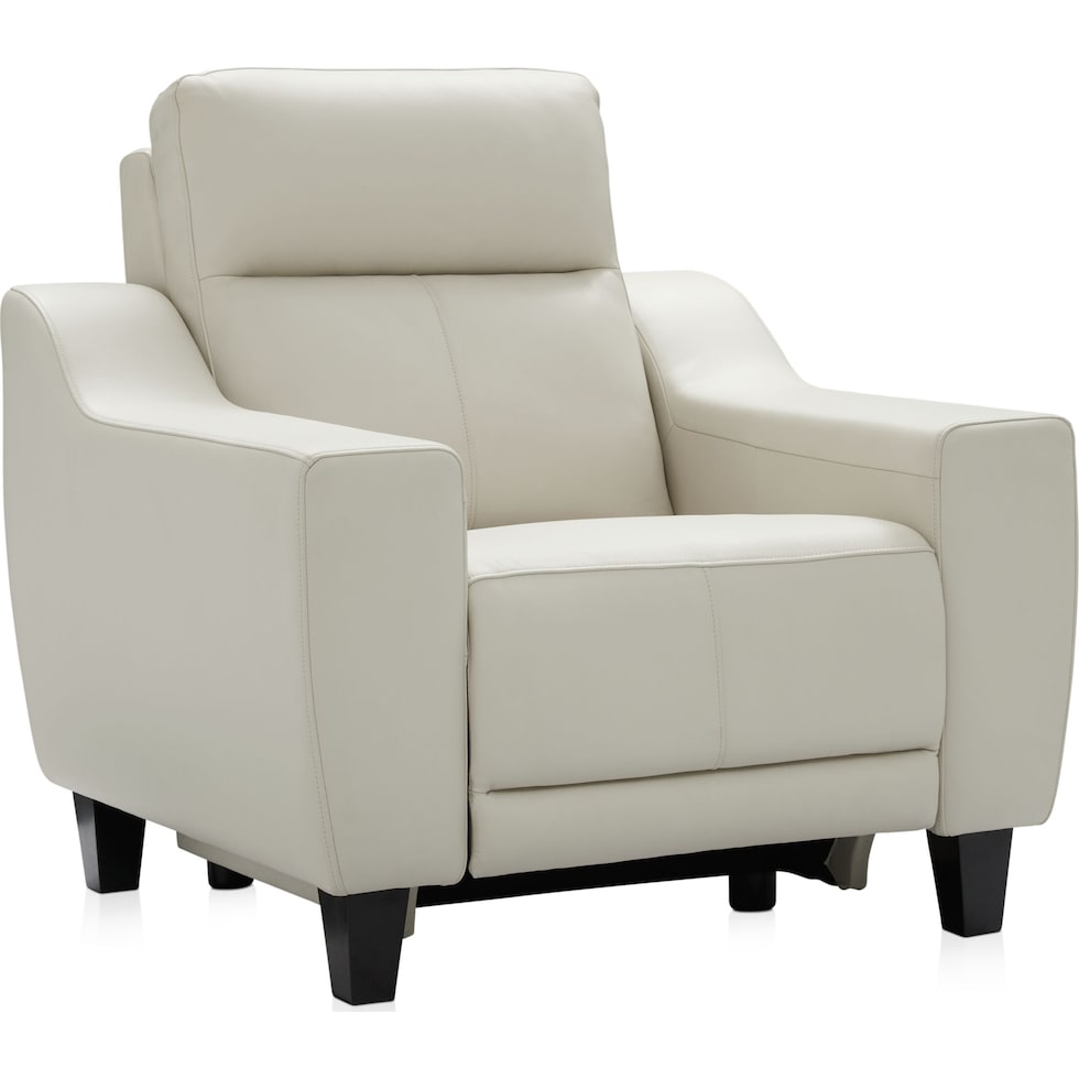 vesper white recliner   