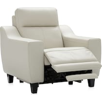 vesper white recliner   