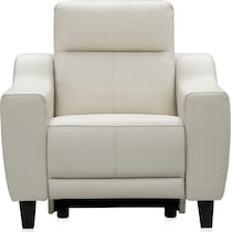 vesper white recliner   