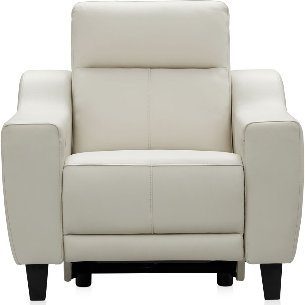 vesper white recliner   