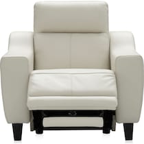 vesper white recliner   
