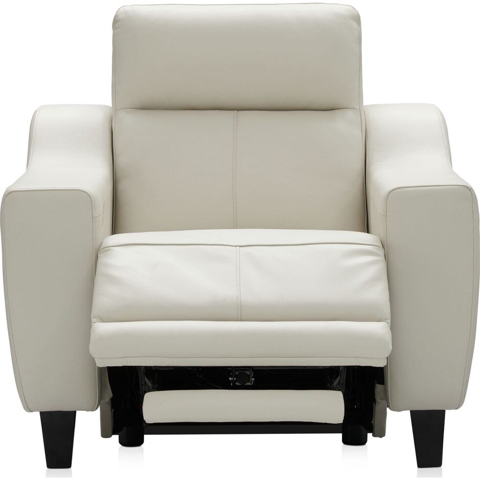 vesper white recliner   