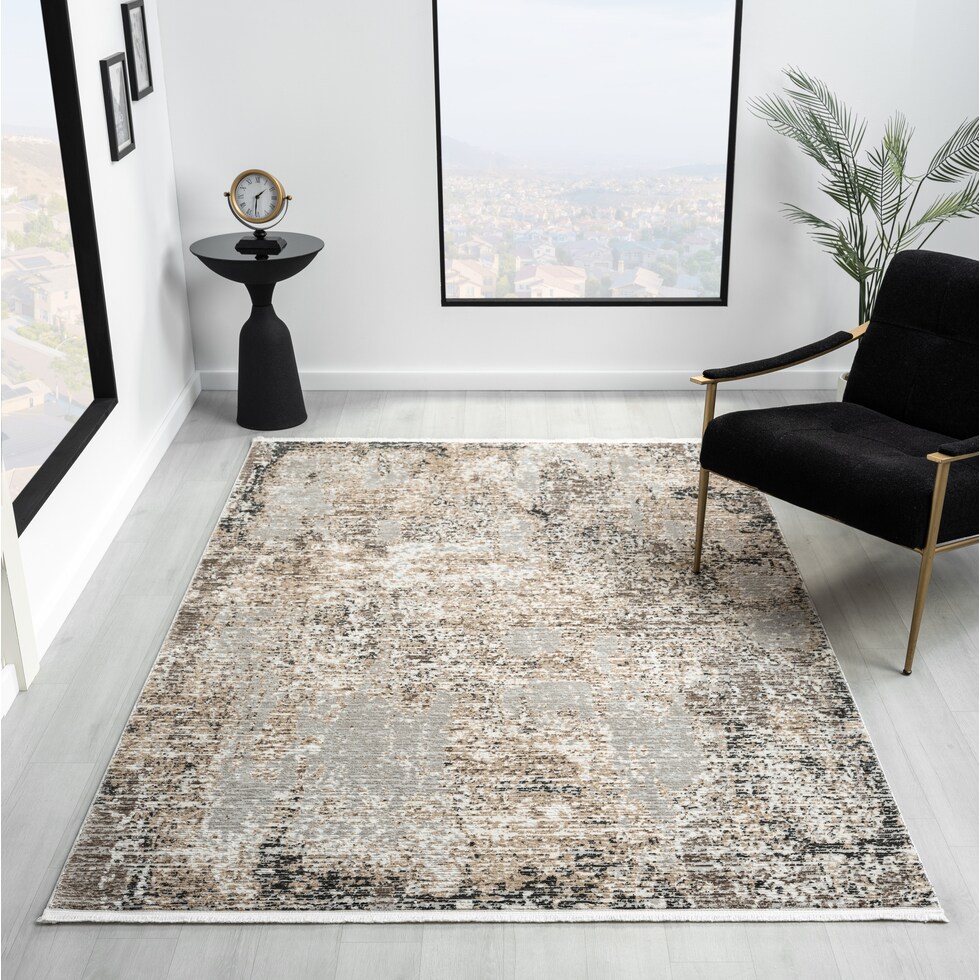 vianna light brown area rug  x    
