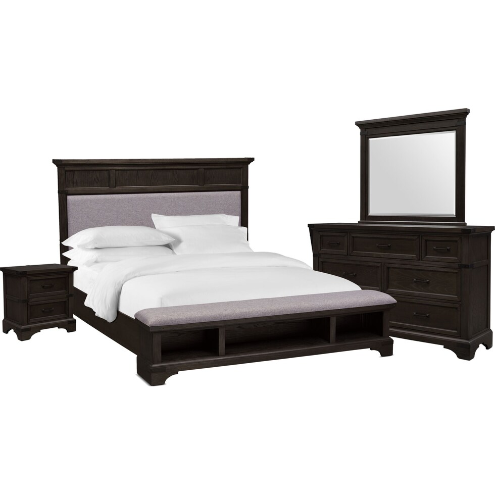 victor gray  pc queen storage bedroom   