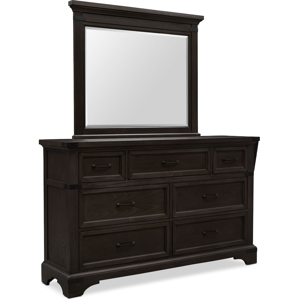 victor gray dresser & mirror   