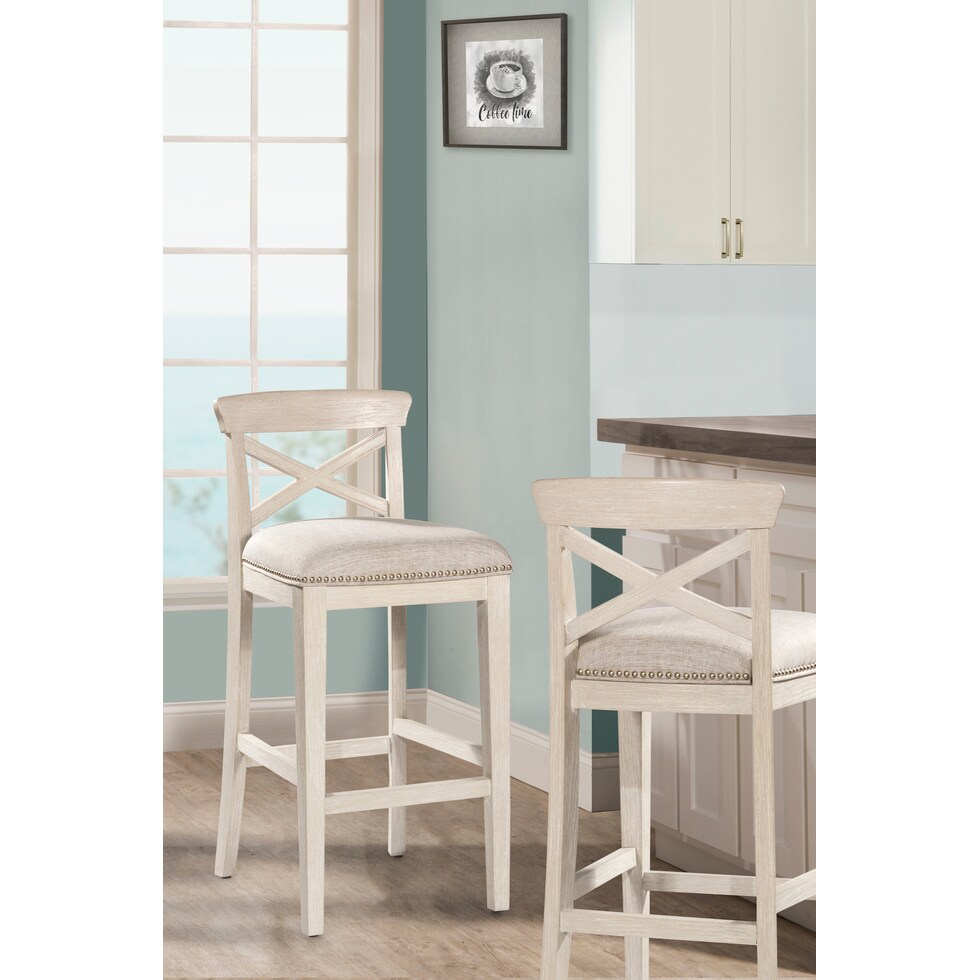 vidar white counter height stool   