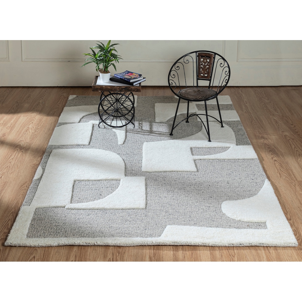 villena ivory silver area rug  x    
