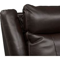 vince dark brown  pc power reclining sofa   