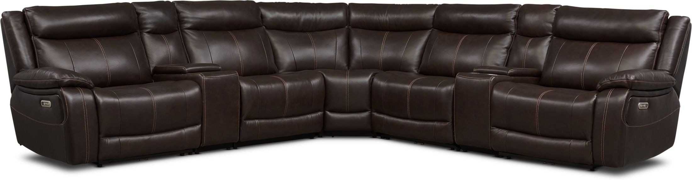Vince 7 Piece Dual Power Reclining, Danvors 7 Pc Leather Sectional Sofa Reviews