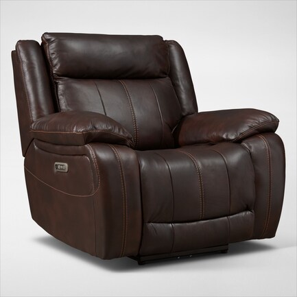 Vince Dual-Power Recliner - Brown
