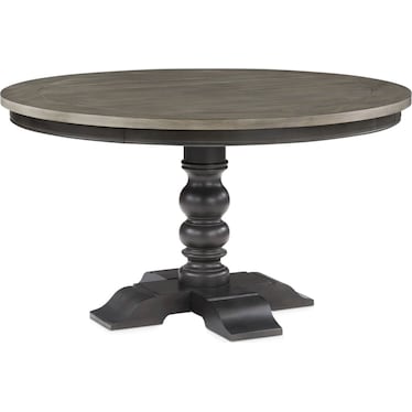 Vineyard Round Dining Table and 4 Dining Chairs - Black