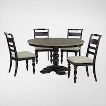 vineyard black  pc dining room web   