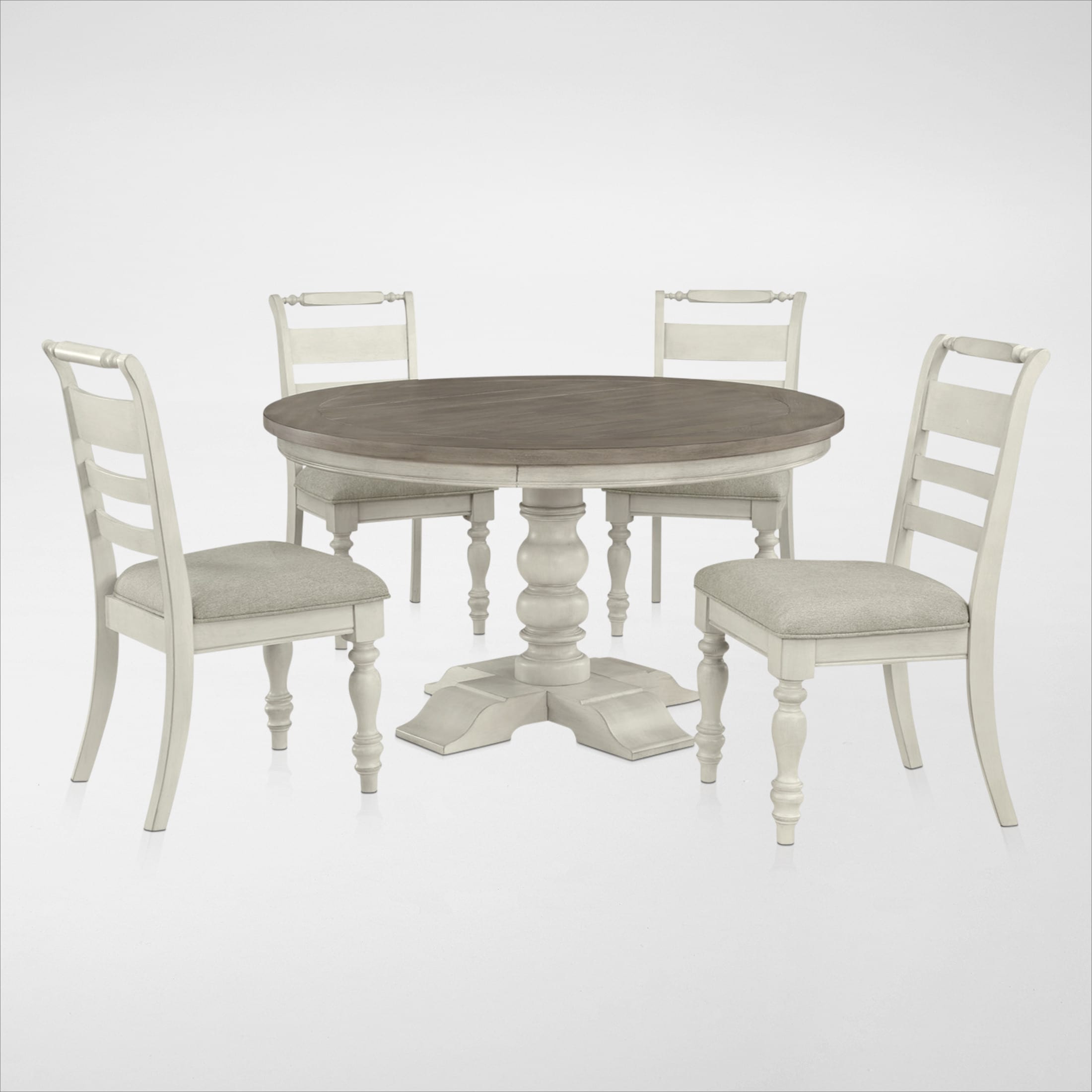 Vineyard Round Dining Table and 4 Dining Chairs American Signature