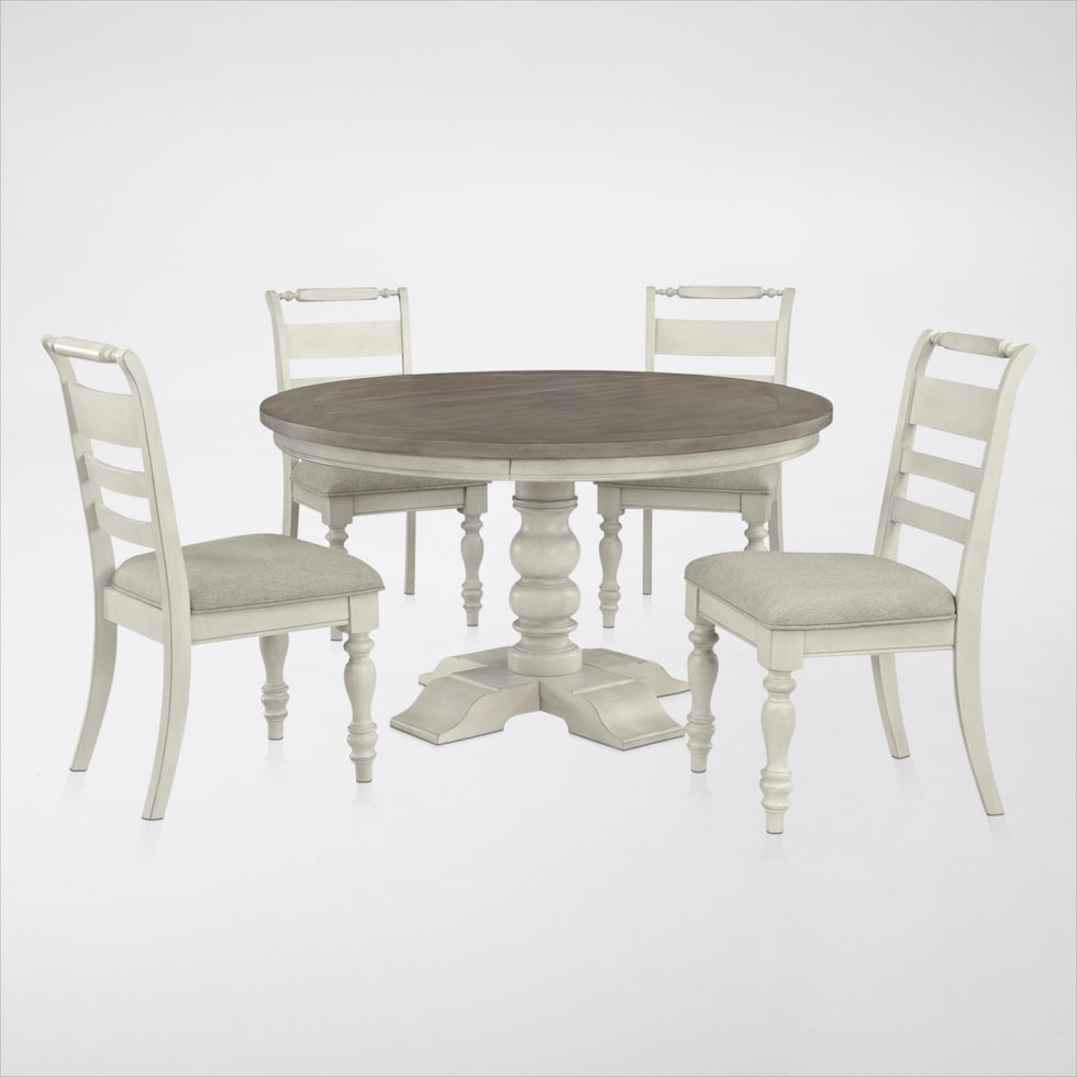 vineyard white  pc dining room web   