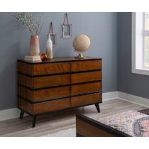 vino dark brown dresser   