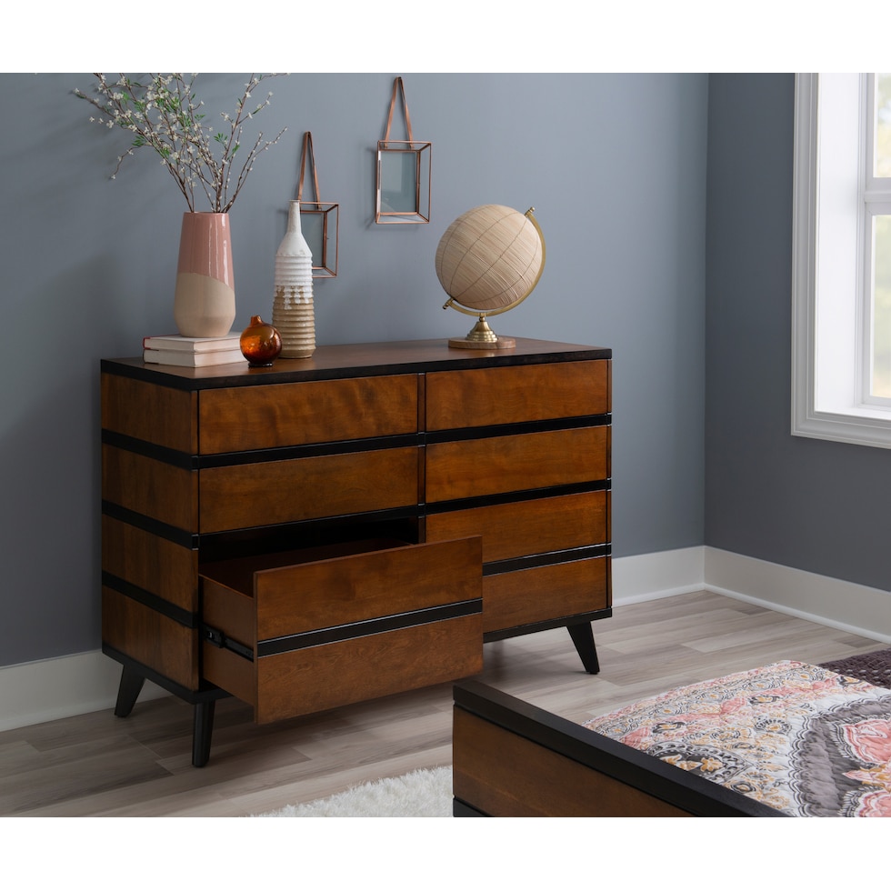 vino dark brown dresser   