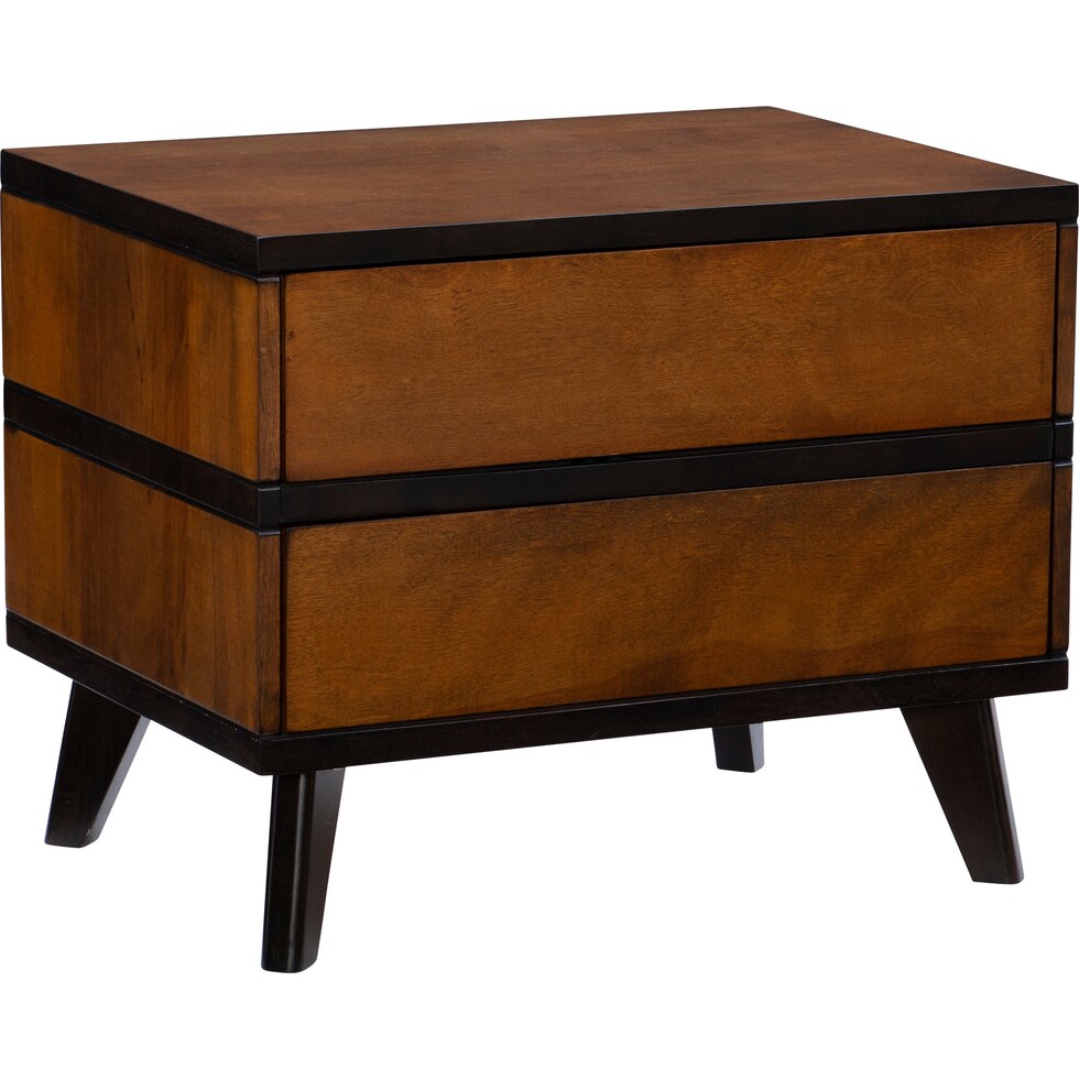 vino dark brown nightstand   