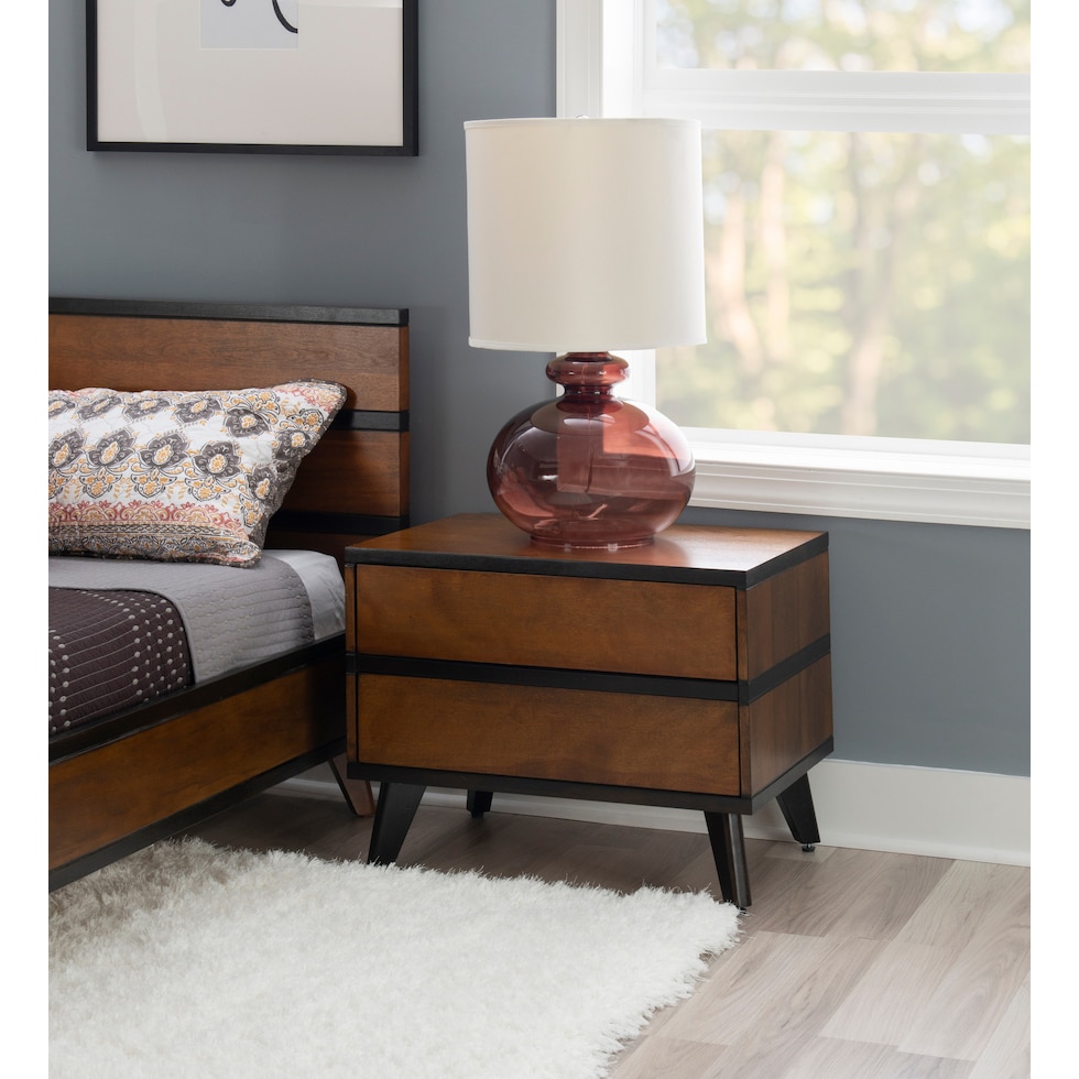 vino dark brown nightstand   