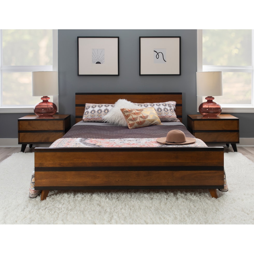 vino dark brown nightstand   