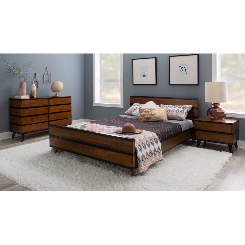 vino dark brown nightstand   